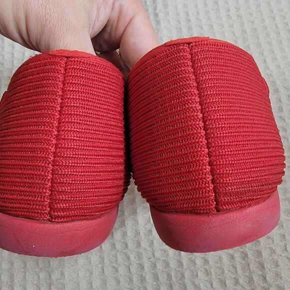Vivaia Margot Walker Red Lightweight Square Toe V-cut Flats 41.5 Sz 10 - Picture 6 of 16